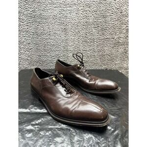 Cesare Paciotti Leather Lace-Up Oxford Dress Shoes Brown Mens Size 7.5 UK